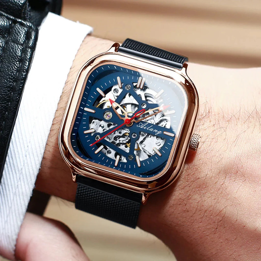 Vibrato Mechanical Brand Men'S Men'S Genuine Watch Drop Famous Watch Bursting Hand Supply Automatic Ailang Fast Shipping One