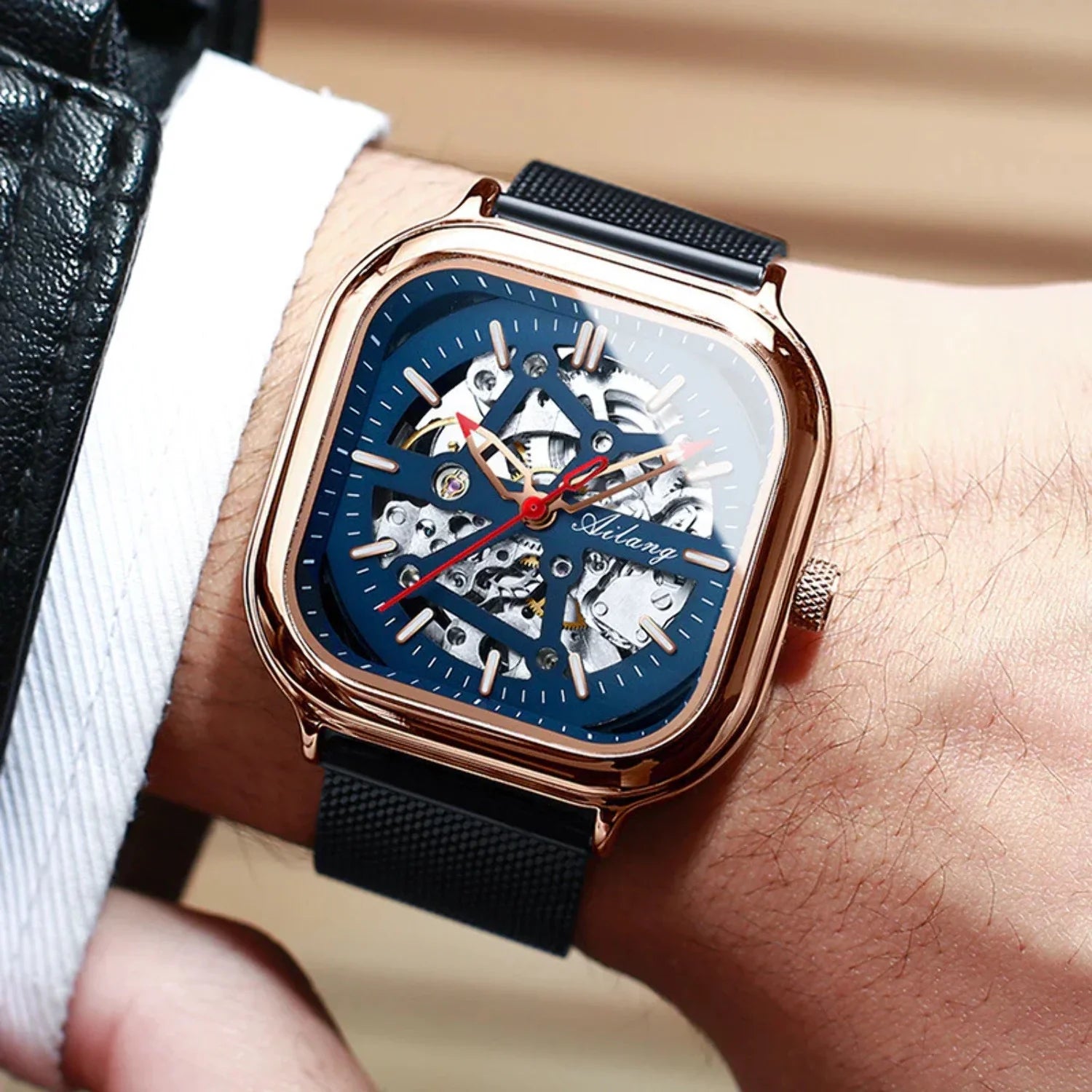 Vibrato Mechanical Brand Men'S Men'S Genuine Watch Drop Famous Watch Bursting Hand Supply Automatic Ailang Fast Shipping One