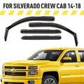 Extra 1500 AG0421 Rain Guards Fit Visors, Window (Chevy) 2014-2018 Sun Visors, Window Crew Deflectors Chevrolet for -4pcs. In-Channel Vent Accessories Cab, AEROGUYS Wind Silverado Durable Truck Visors