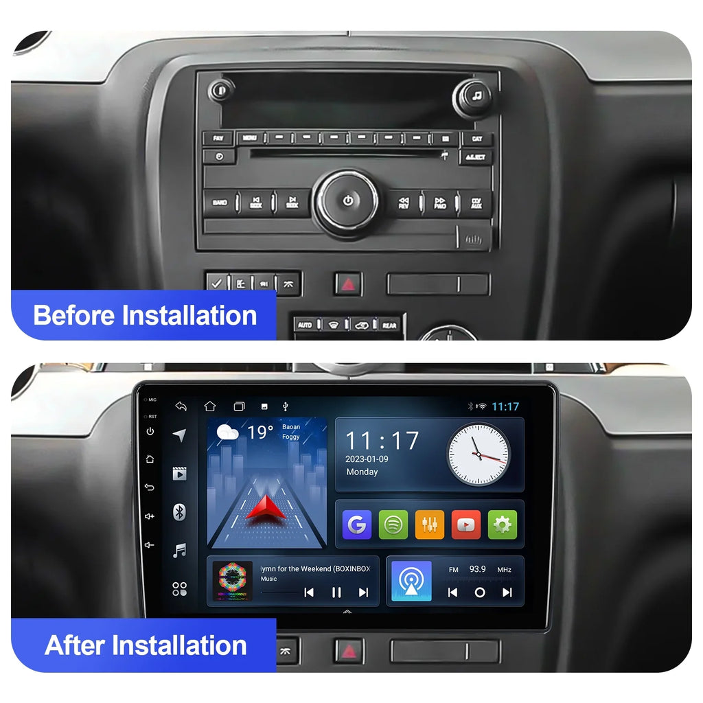 Radio & Screen Camera Car Backup with 2+32G FM Din Aumume IPS Android 10.1 Touchscreen BT for Chevrolet/GMC/Buick inches Stereo Carplay GPS Car Navi Android Support 10 Auto Double