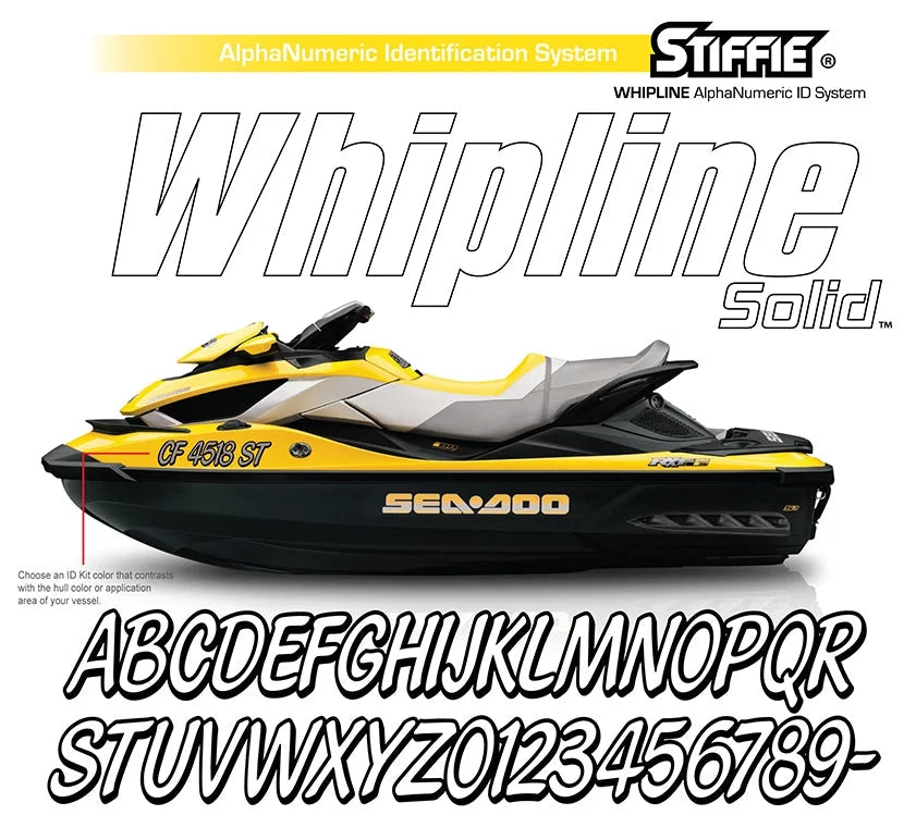 Boats for & Numbers Registration Personal Watercraft Whipline Solid Identification STIFFIE Alpha-Numeric Stickers 3" Decals White/Navy