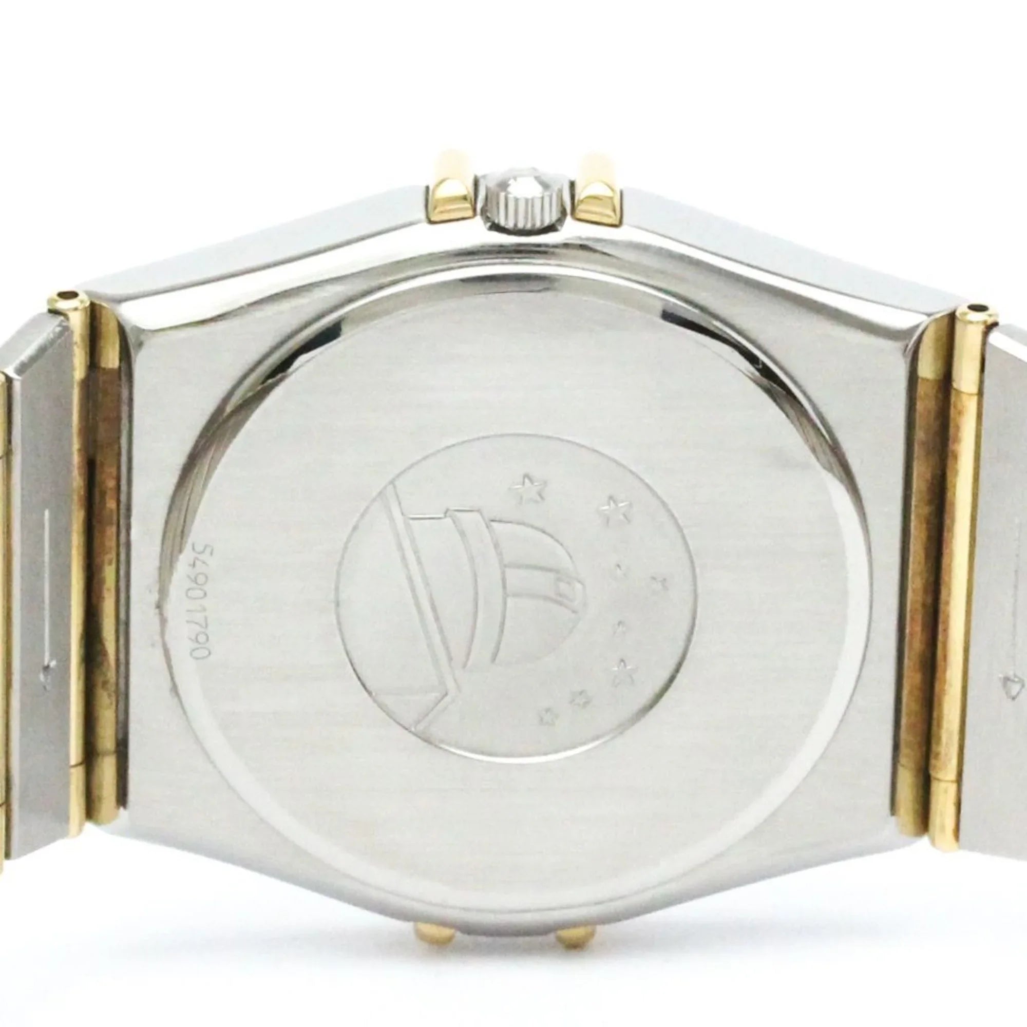 Polished Pre-Owned 18K BF566004 Watch Constellation Gold OMEGA Day Date 396.1070 Steel (Good)