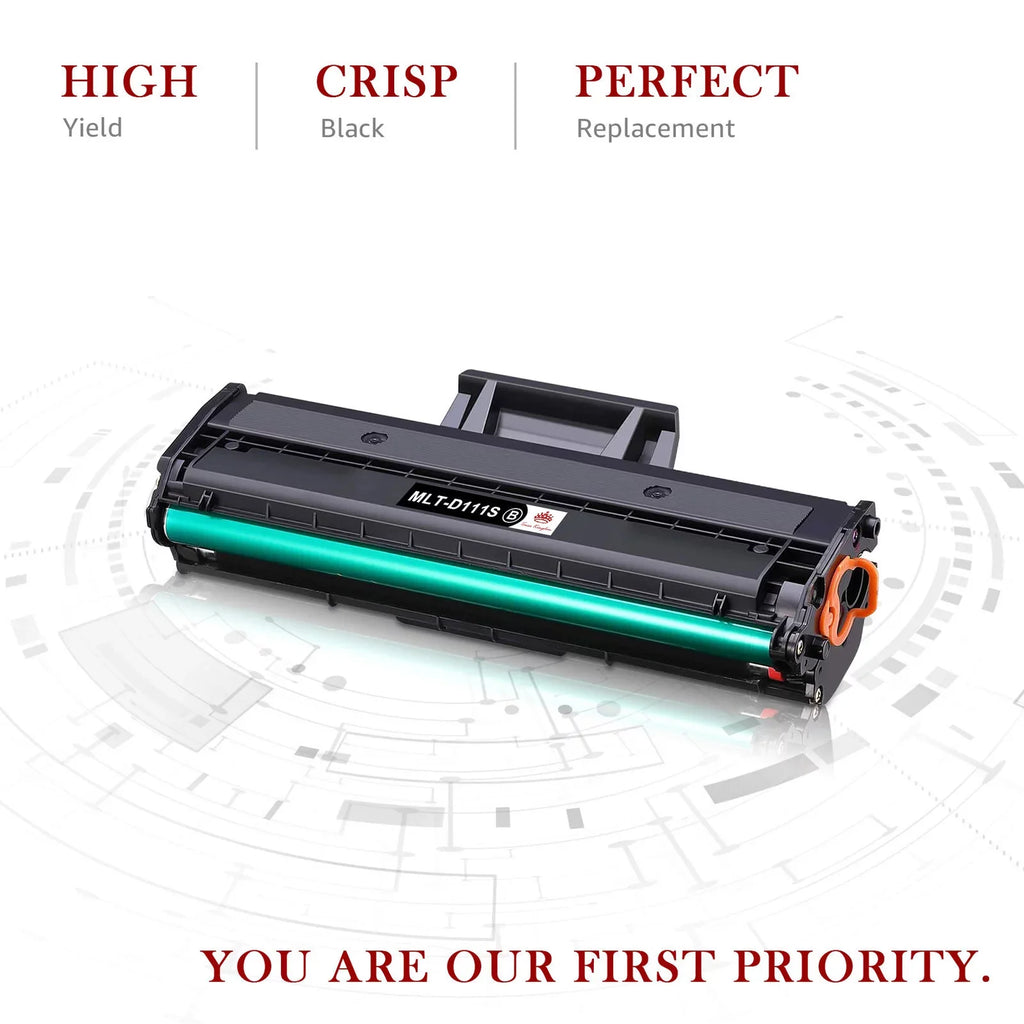 MLT-D111S Xpress M2022W Ink M2020W 2-Pack With Cartridge Toner Compatible SL-M2020 M2070W M2026W Chip for M2070F (Black) Printer M2024 Replacement M2070FW Tonerkingdom
