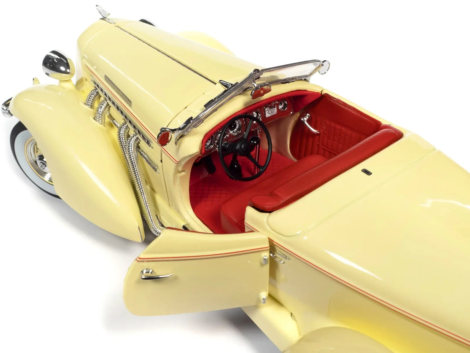 Cream Auburn Autoworld 1-18 Car, Red AW297 Model Speedster 1935 Diecast 851 with