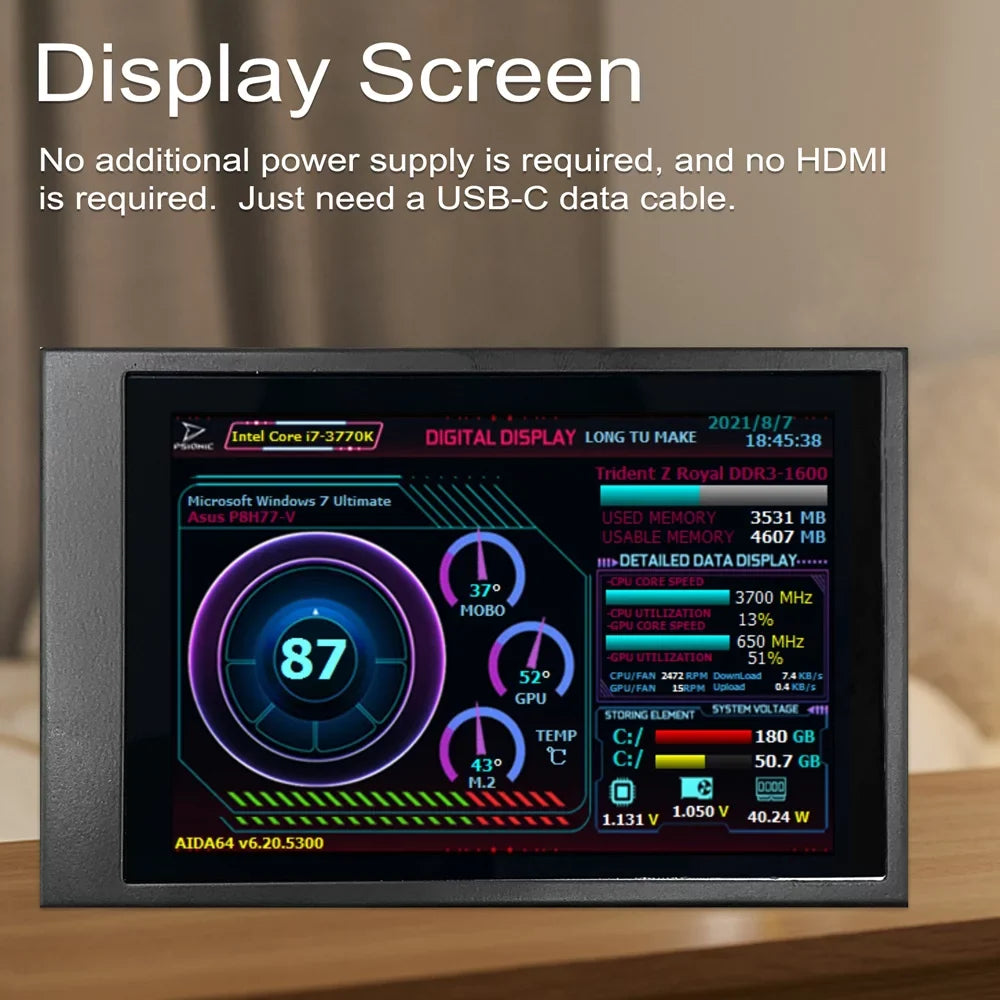 ScreenDual Andoer Itx Computers Raspberry To 3.5 Type-c And Ips Rotation ,Ips Computers Pi Chassis Raspberry Dual Addition RaspberryScreen Yabuy Usb Itx Display Inch Pc