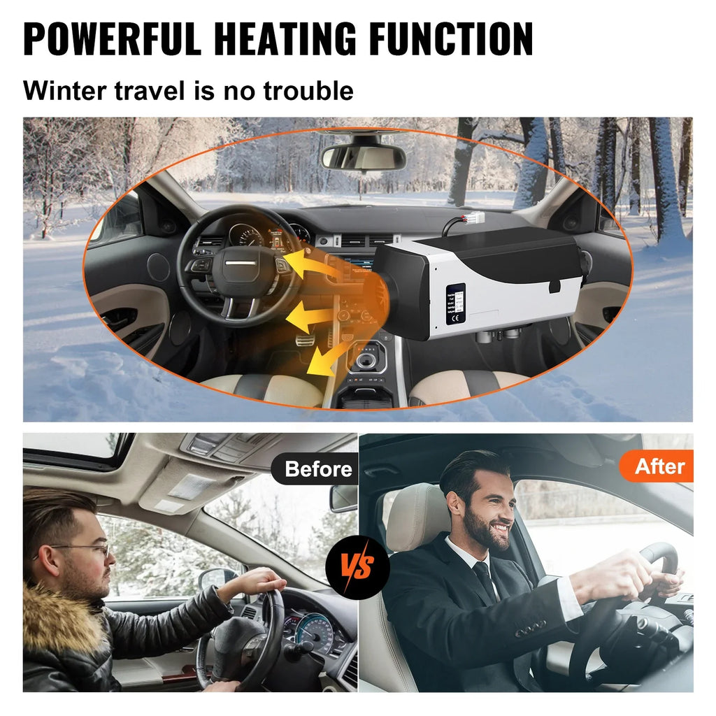 Heater 5KW Boats Remote Tank Parking LCD Diesel Diesel 10L 12V Motorhomes Bus Air Thermostat Control SKYSHALO for with Muffler and RV Heater Trailer Heater Diesel and