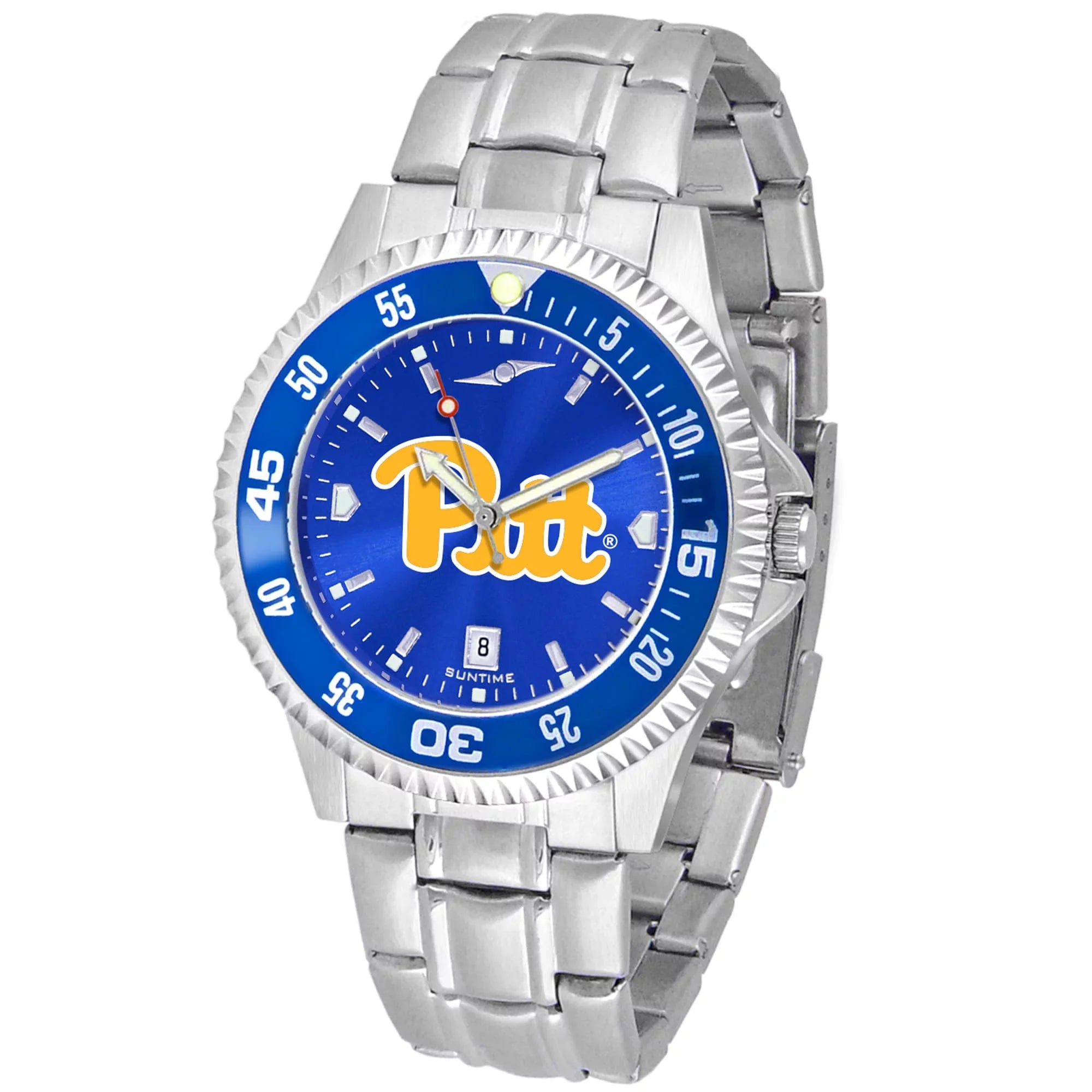 AnoChrome Men's Panthers Pittsburgh Steel Watch Color Competitor Bezel