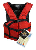 Chest Stearns - PFD Life For Adult Flotation Device Personal Red 52" to 30" Jacket