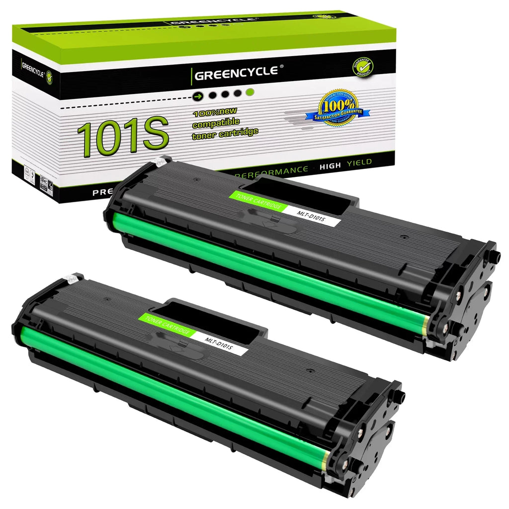 MLT-D101S 101S SCX-3400 Toner SCX-3405W Compatible Black Cartridge with SCX-3405FW for Pack ML-2165W Replacement 2 Printer GREENCYCLE ML-2165