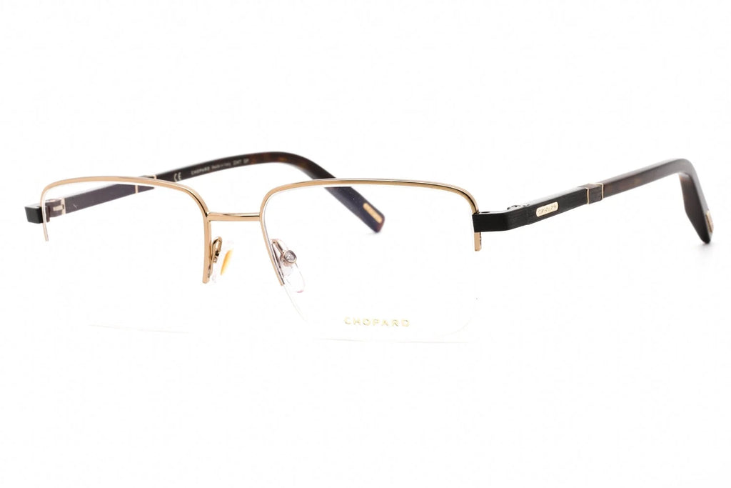 Gold Metal Eyeglasses Shiny Women's 08FF Chopard Grey Frame VCHF55