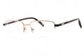 Gold Metal Eyeglasses Shiny Women's 08FF Chopard Grey Frame VCHF55