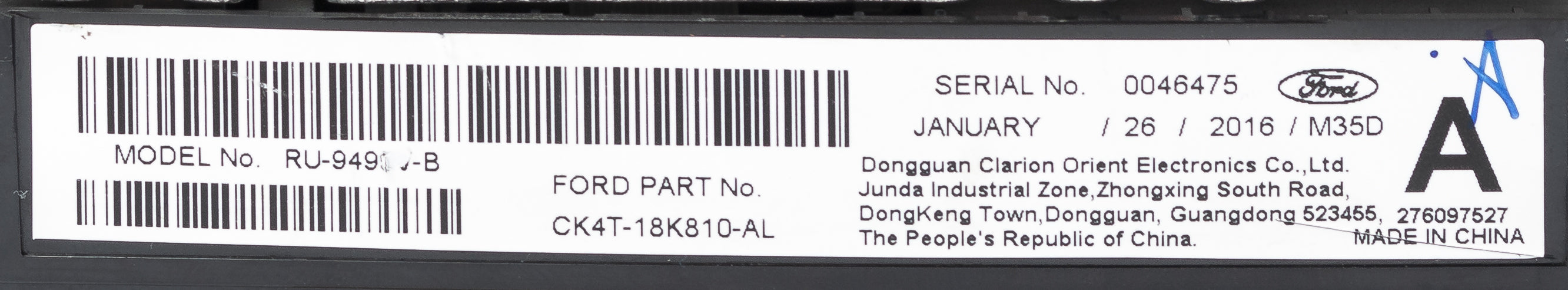 Restored Control 2016-2019 Transit Panel 250 CK4T-18K810-AK 150 Radio 350 (Refurbished) Climate