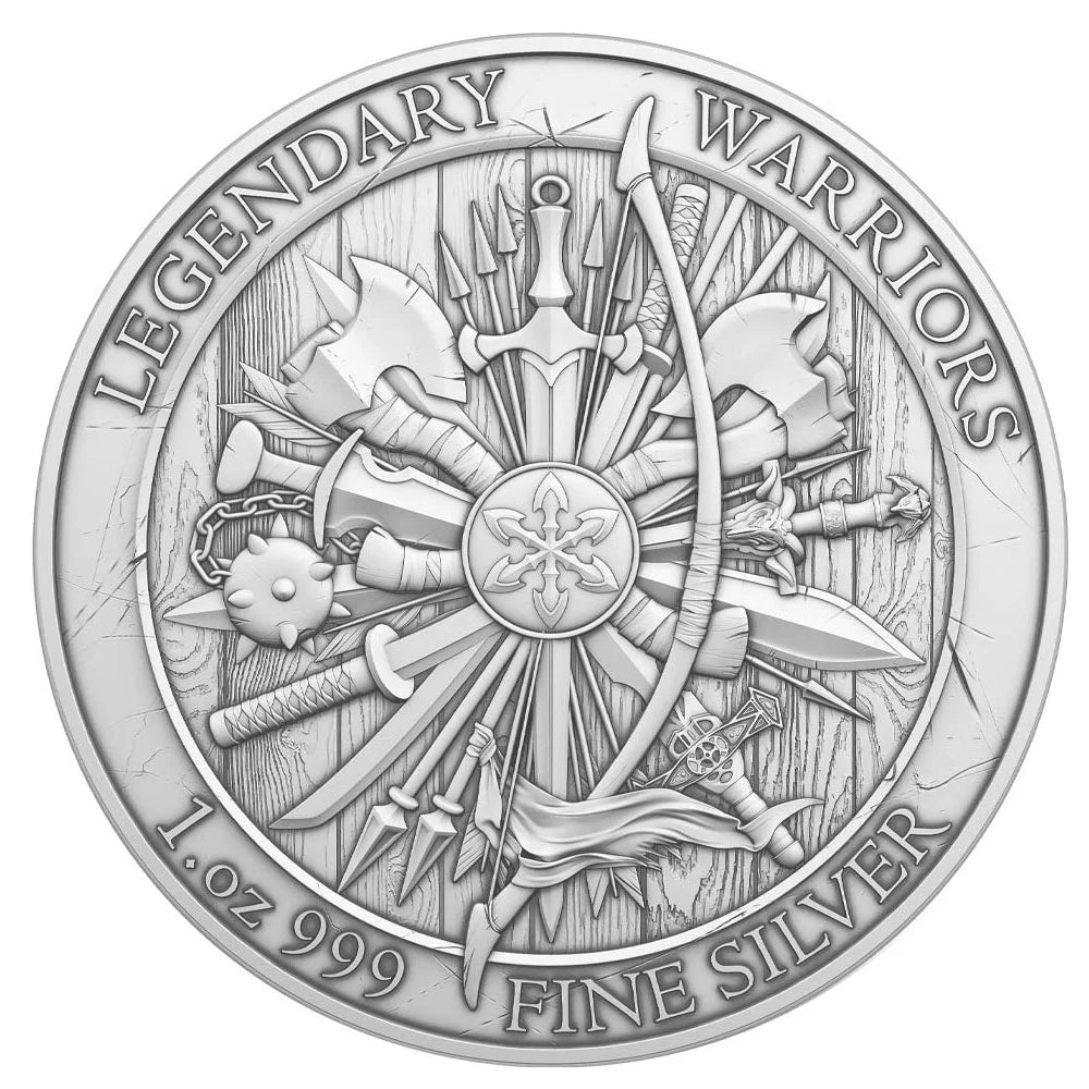 10 Achilles Lot .999 - of oz Troy Silver Fine Round 1 Design