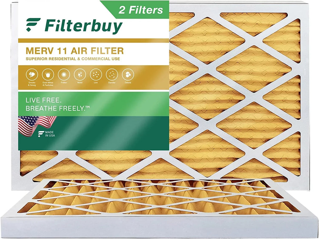 Air Filters (2-Pack) MERV Filterbuy HVAC AC 20x32x2 Pleated 11 Furnace