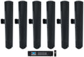 24" COL600-BK 70V Array Speakers+Amp Wall Commercial Mount (6) Column Black JBL