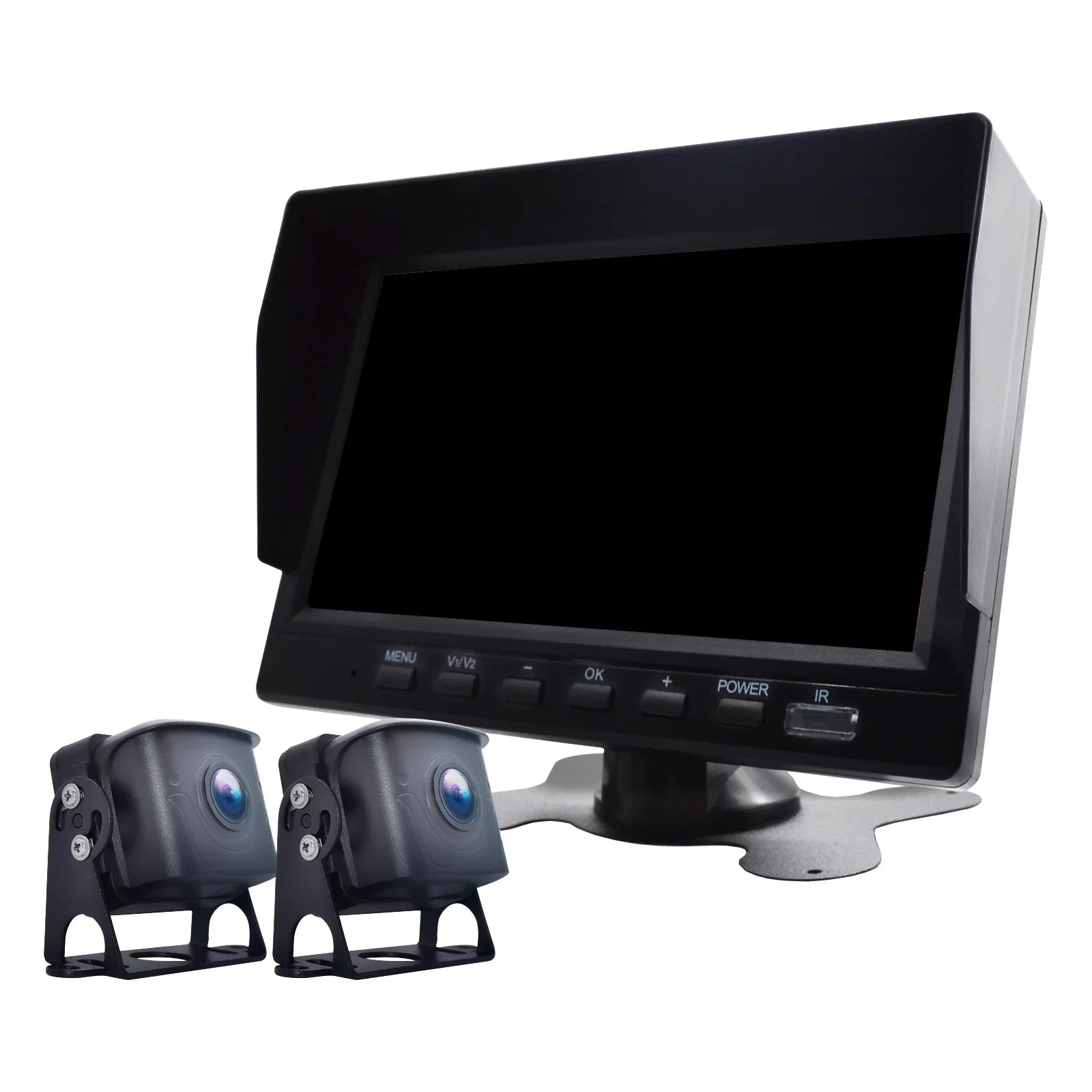 with Truck Monitor Backup 7" Video Recorder Bus+2 Camera DVR Driving for RV BSD