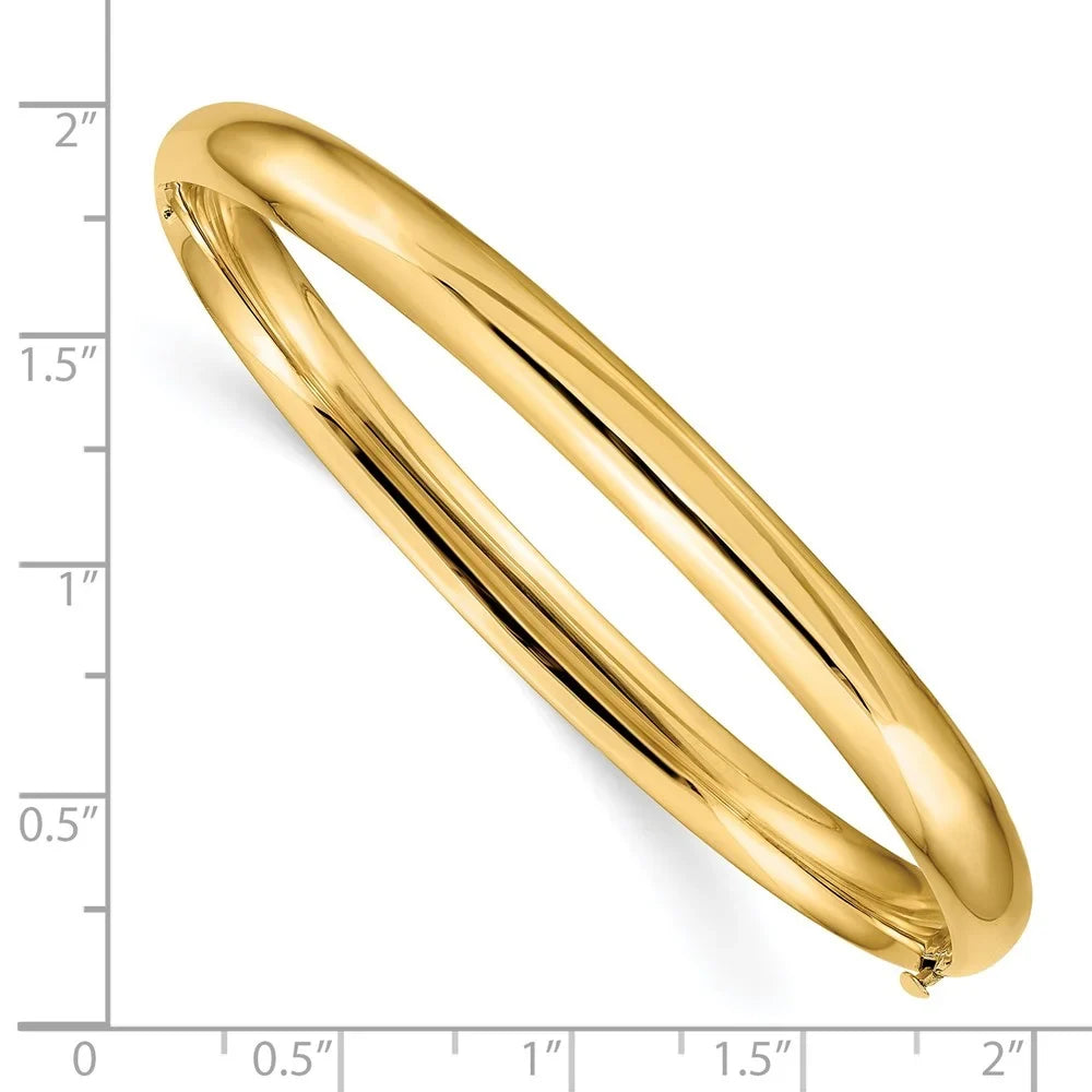 Bracelet 4/16 14k Polished Bangle Hinged High QHP4/16