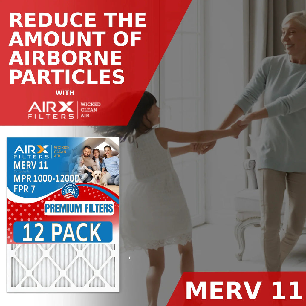 Pack Comparable AIR. - Furnace CLEAN AIRX 11 FILTERS Air Filters WICKED USA of 12 1000, 7 in MPR by 24x25x1 Filter & Made 1200 to Rating, MPR MERV FPR