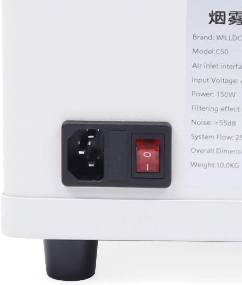 Air Filter Singel-Head Fetcoi Extractor Purifier Fume & Hose, 3-Layer 360° Smoke Rotatable With