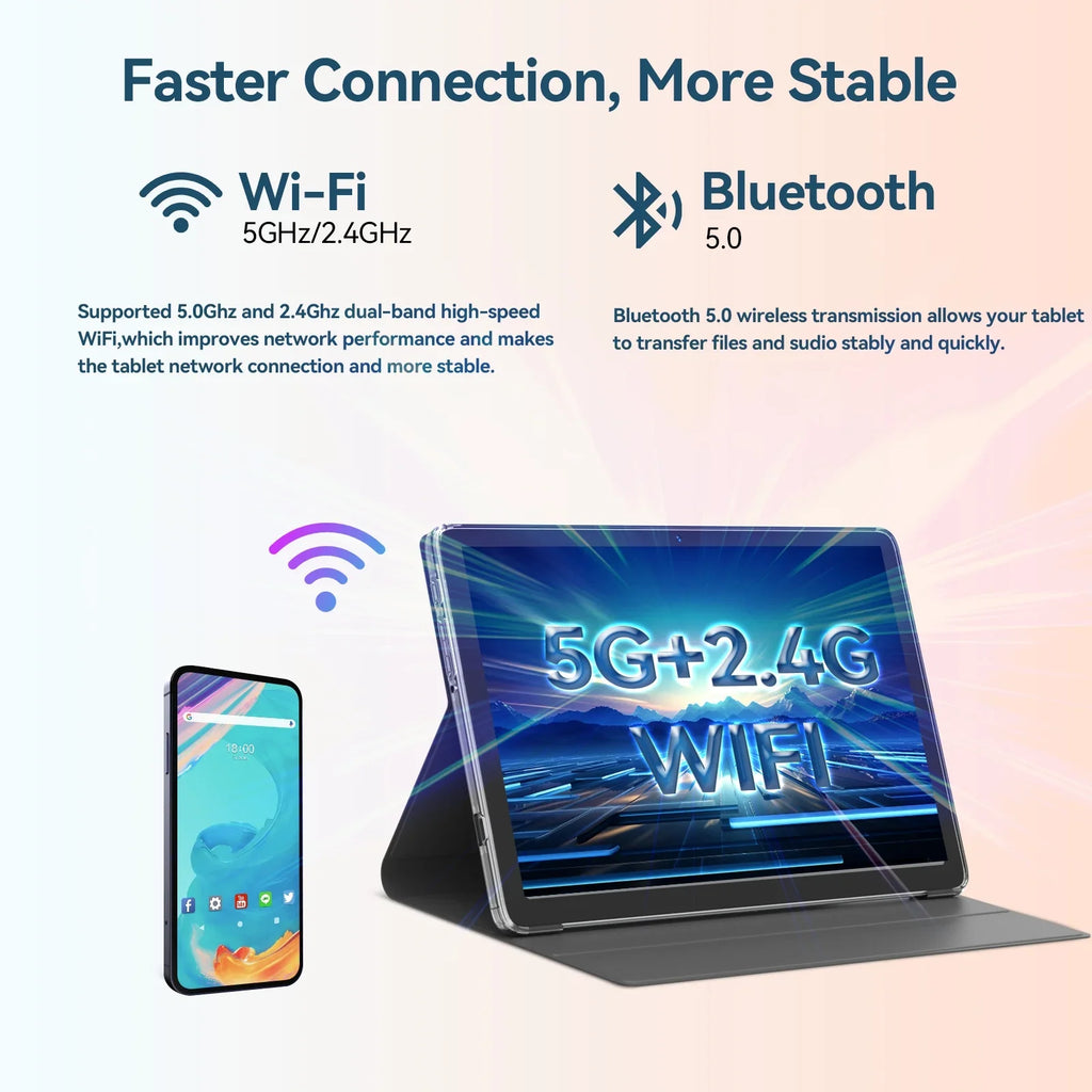 Tablet Tablet,1TB WiFi Tablet,8GB RAM with Mouse Android inch 12.0 Storage,Android Case ROM 128GB Expandable,Octa-Core Tablet Wireless 10.1 Tablet Newest Keyboard Processor,2024 Stylus,5G