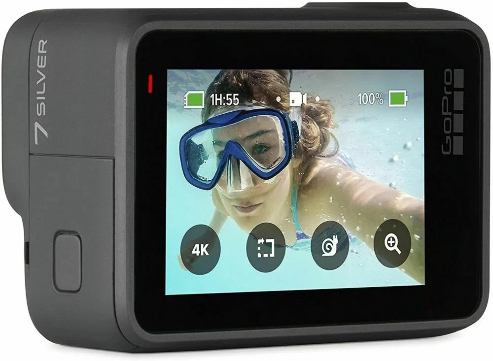 Camera Good) 2" (Refurbished: Screen HERO7 Pre-Owned Silver Touch Action GoPro Waterproof