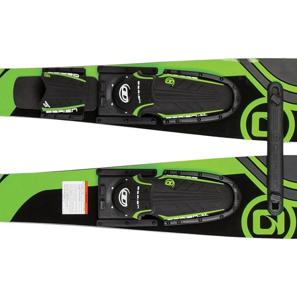 54" dimension Combo dimension 7, Kids (2 liquid 2-Mens OBrien Skis, Adjustable Pack) Green