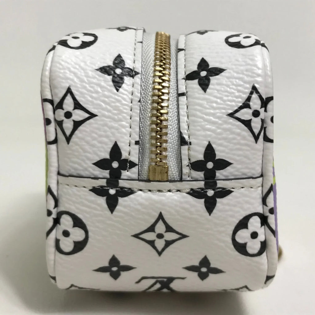 Pouch M67669 Pre-Owned Portomone Accessory Canvas Cube Women's Monogram Giant (Good) White/Multicolor