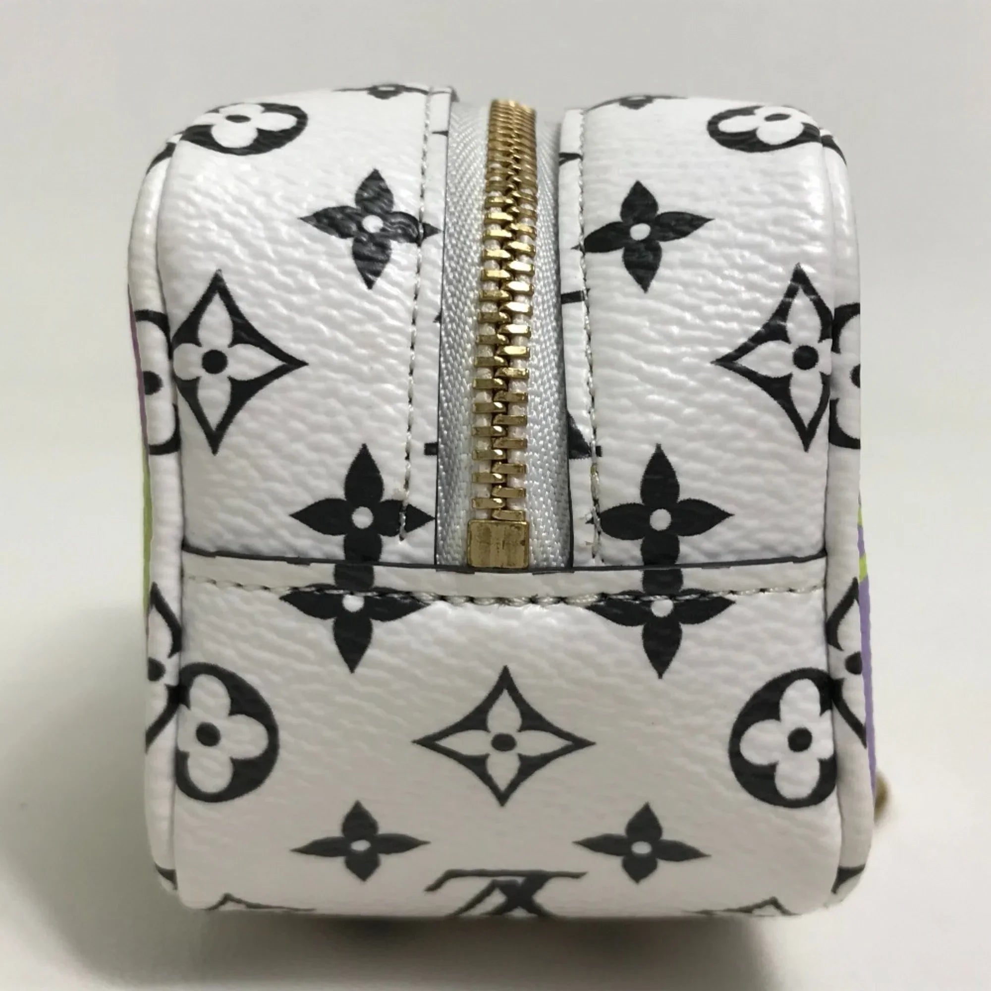 Pouch M67669 Pre-Owned Portomone Accessory Canvas Cube Women's Monogram Giant (Good) White/Multicolor