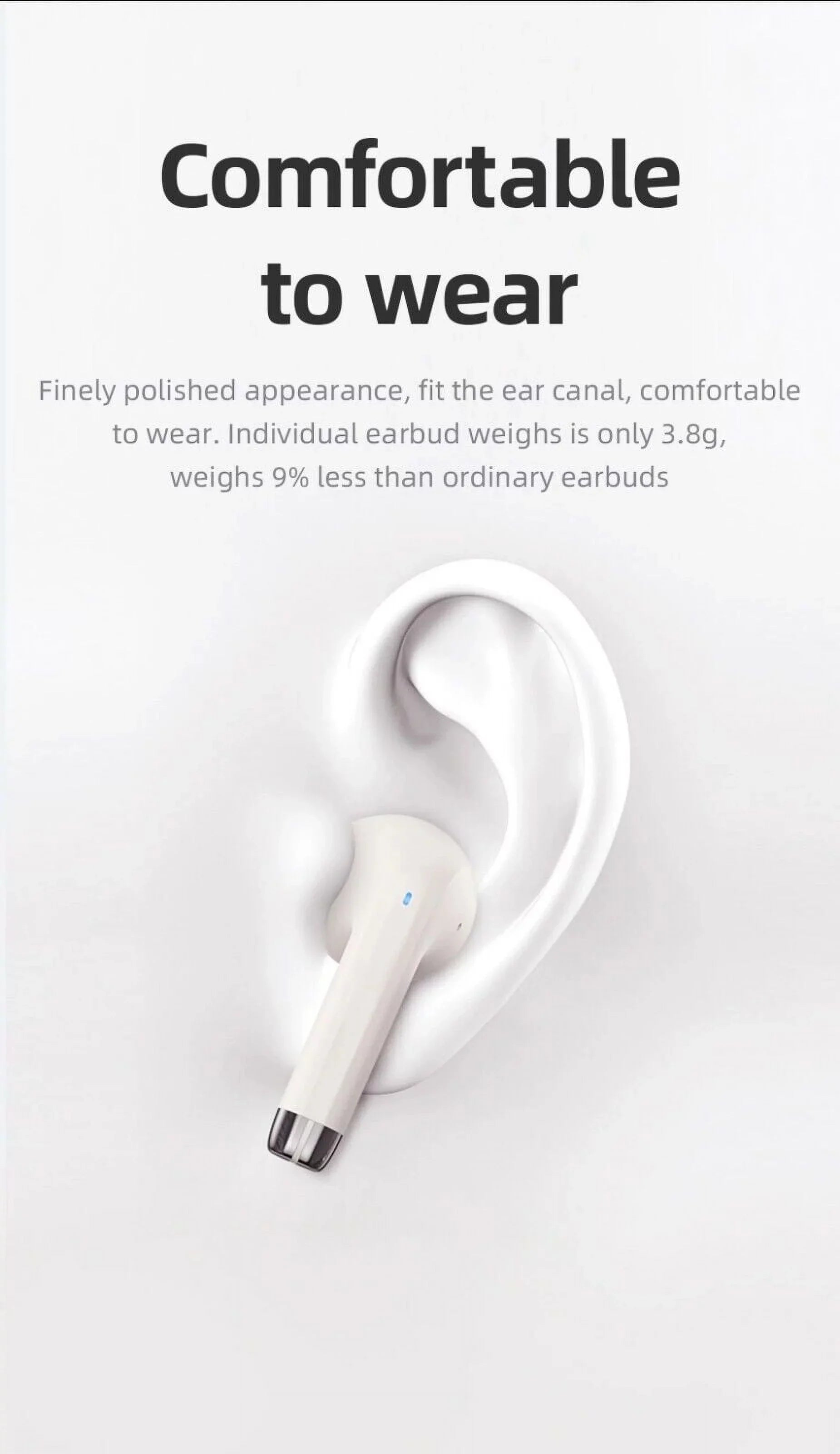 Bluetooth with White Noise for Mic,IPX4 Cancelling Wireless Case,Wireless Waterproof 5.3 Charging Control Xperia Headphones with Earphones - Earphones,Touch IV Earbuds 1