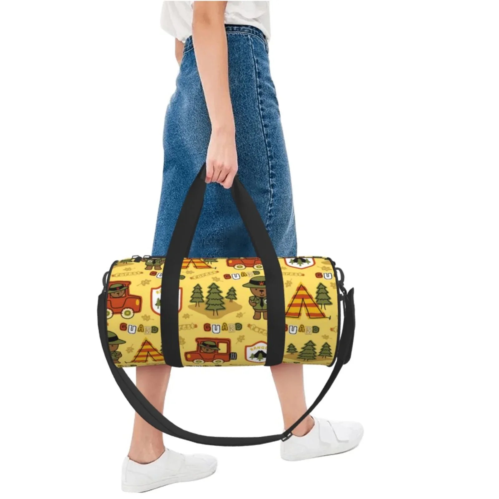 Coaee Luggage Travel with Capacity Compartment Guard Bag Large Cylinder Bag Bag Sports Waterproof Gym and Forest Pocket