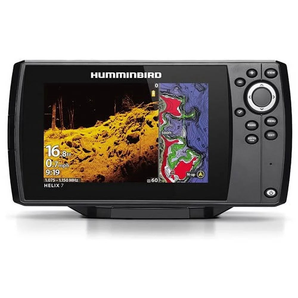 Finder, CHIRP 7in G4 7 GPS HELIX MEGA Spectrum, DI Fish Display Dual Color -411610-1 Humminbird