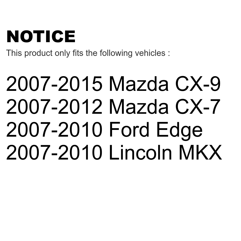 For Kit Mazda KPF-100094 Front MKX Lincoln CX-9 Pads Rear Edge Semi-Metallic CX-7 Brake