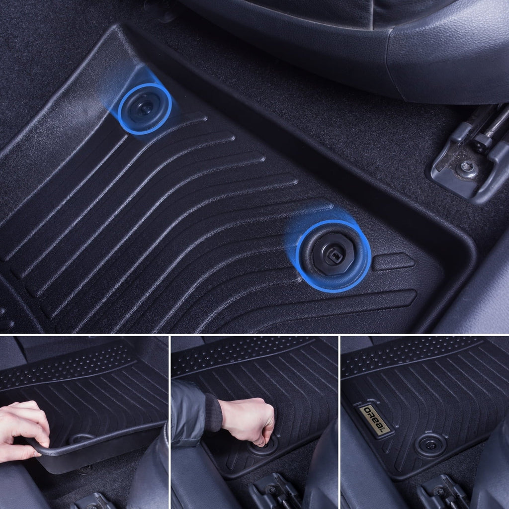 climate for Front Jeep All Floor Black Heavy Car Carpet-Custom Duty Guard Rear Compass 2018-2023 Fit-Tough/Durable/Odorless Replacement Mats and Liners