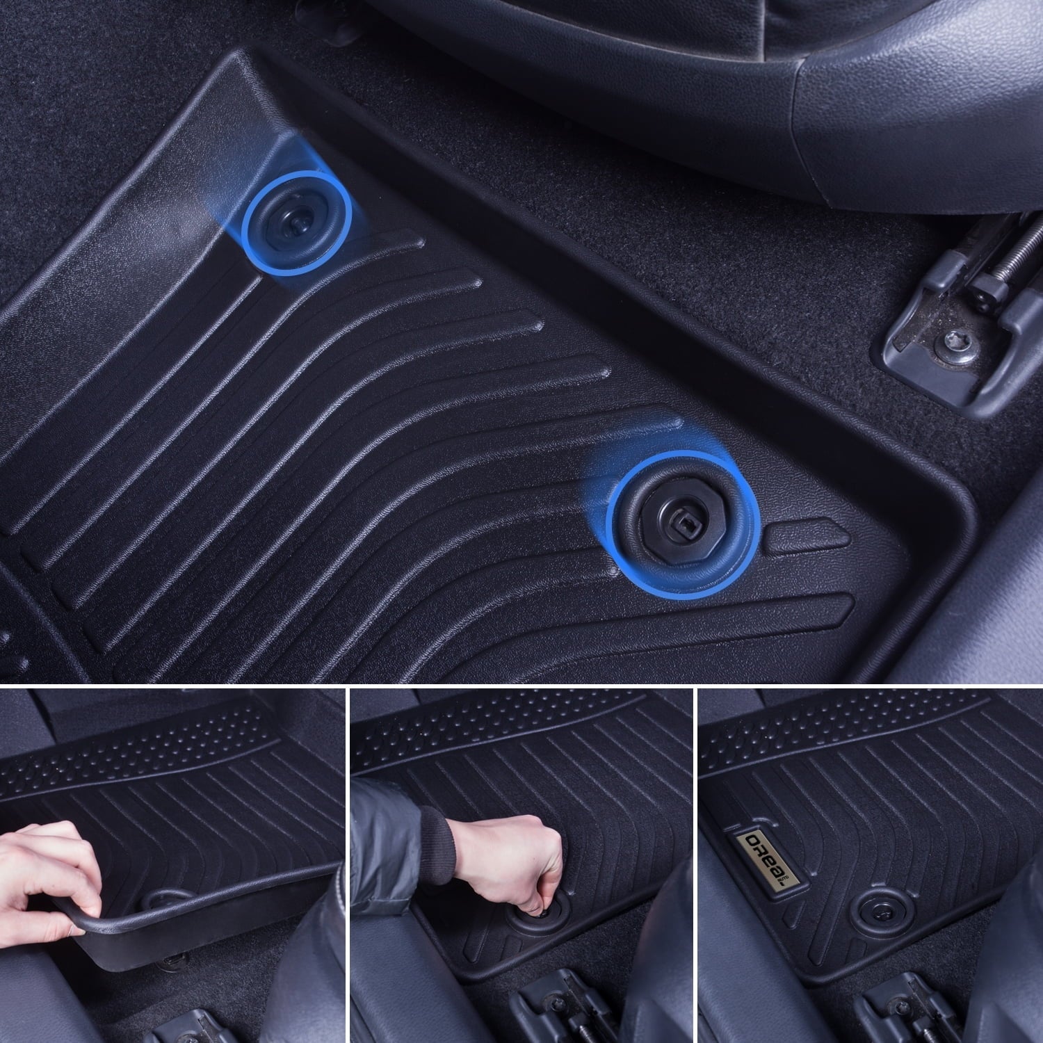 climate for Front Jeep All Floor Black Heavy Car Carpet-Custom Duty Guard Rear Compass 2018-2023 Fit-Tough/Durable/Odorless Replacement Mats and Liners
