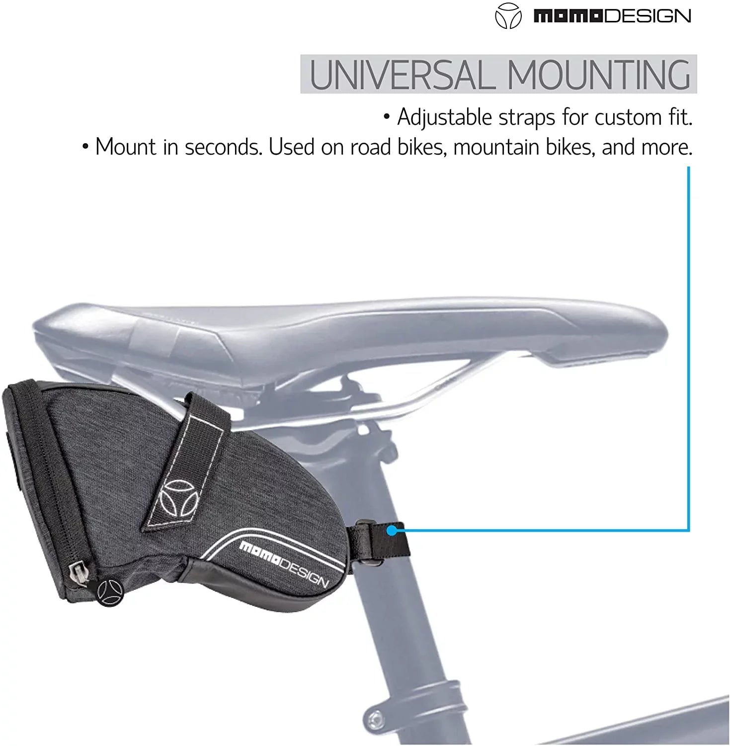 for Perfect Storage climate L 1.2 MOMODESIGN of Tail Saddle Led Bag & Light Capacity Design Reflective Safe Bike
