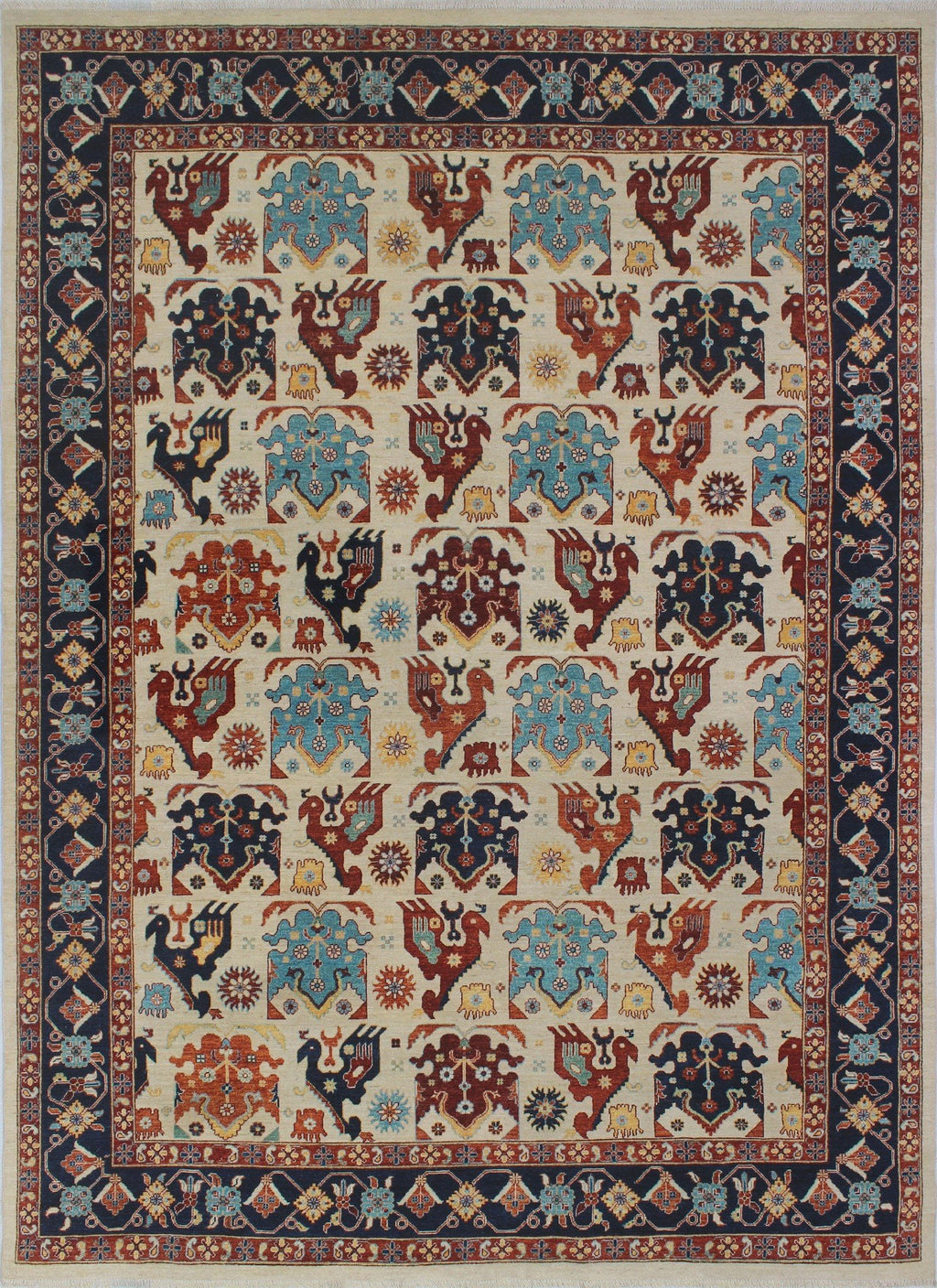 Aria x Rug, 8'8" Gormal Ivory/Blue 11'11"