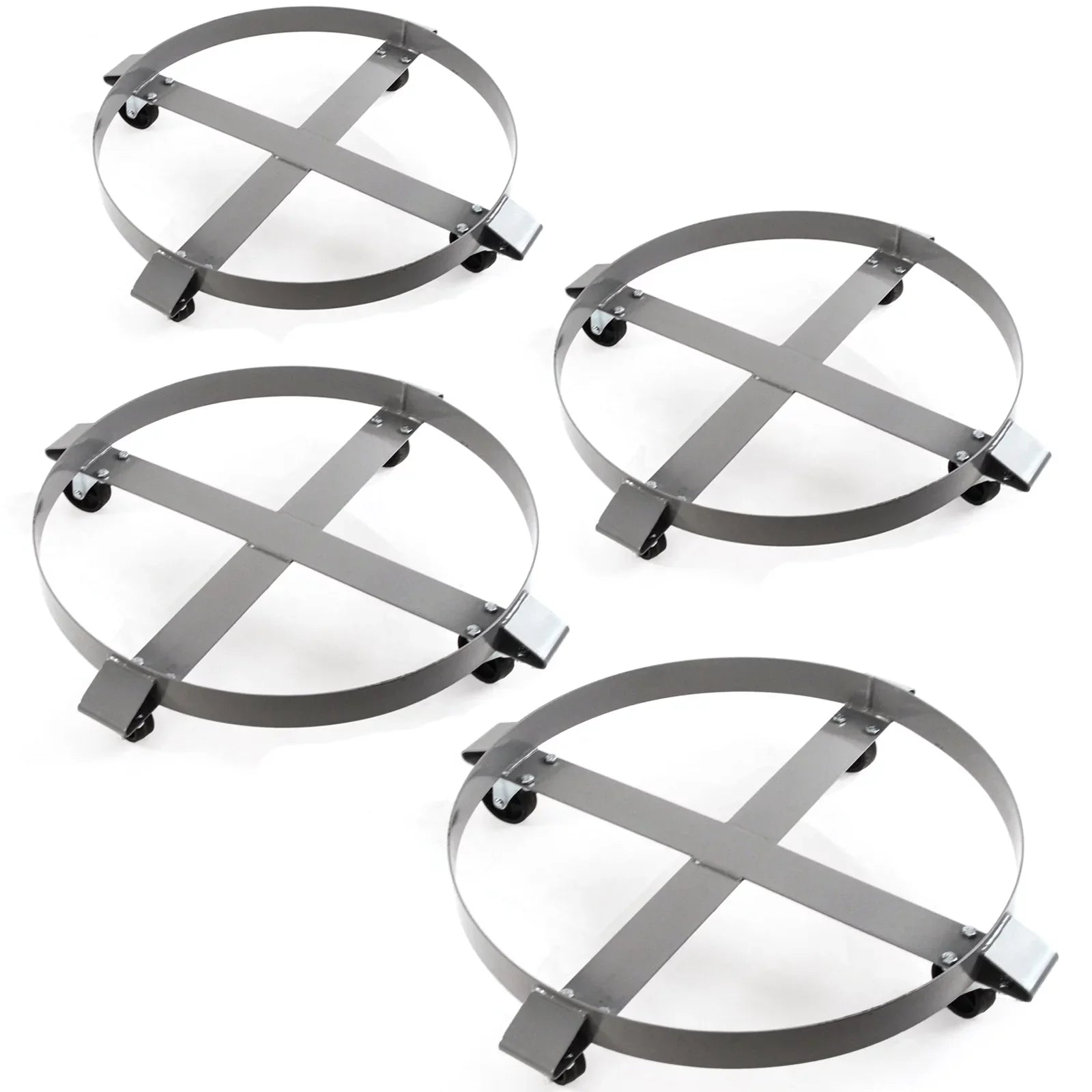 Pound Red Frame Gallon 4 Swivel Heavy Tipping Auto Wheel Hand Steel 1000 Dollies 55 Casters Drum - Duty Dolly Capacity Hound Truck Non