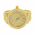 Steel Bezel Out Numerals Tone Roman Diamond Custom Watch Rodeo 1 Iced Jo Stainless Lab Row Mens Khronos Band W/Date Canary