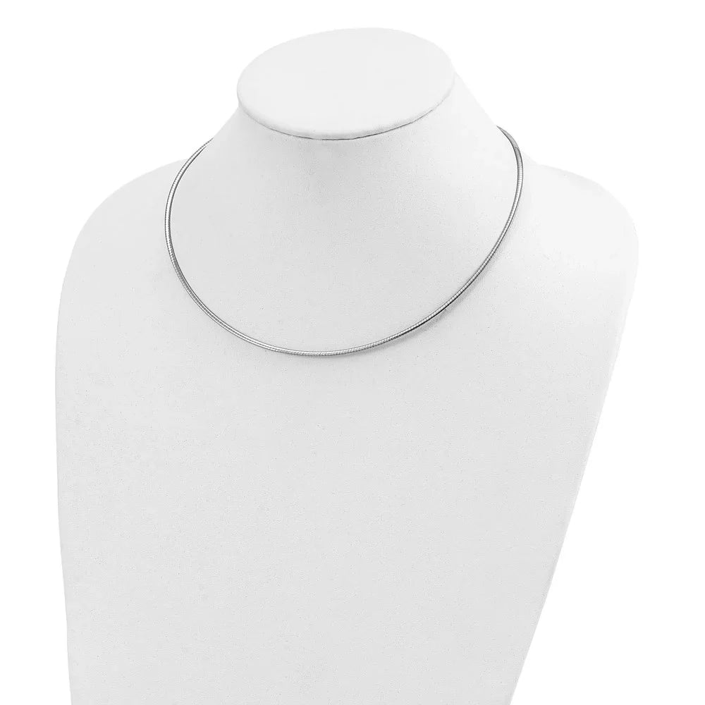 Gold Reversible 2mm 14k Auriga Necklace 18inch Omega for Two-tone Women