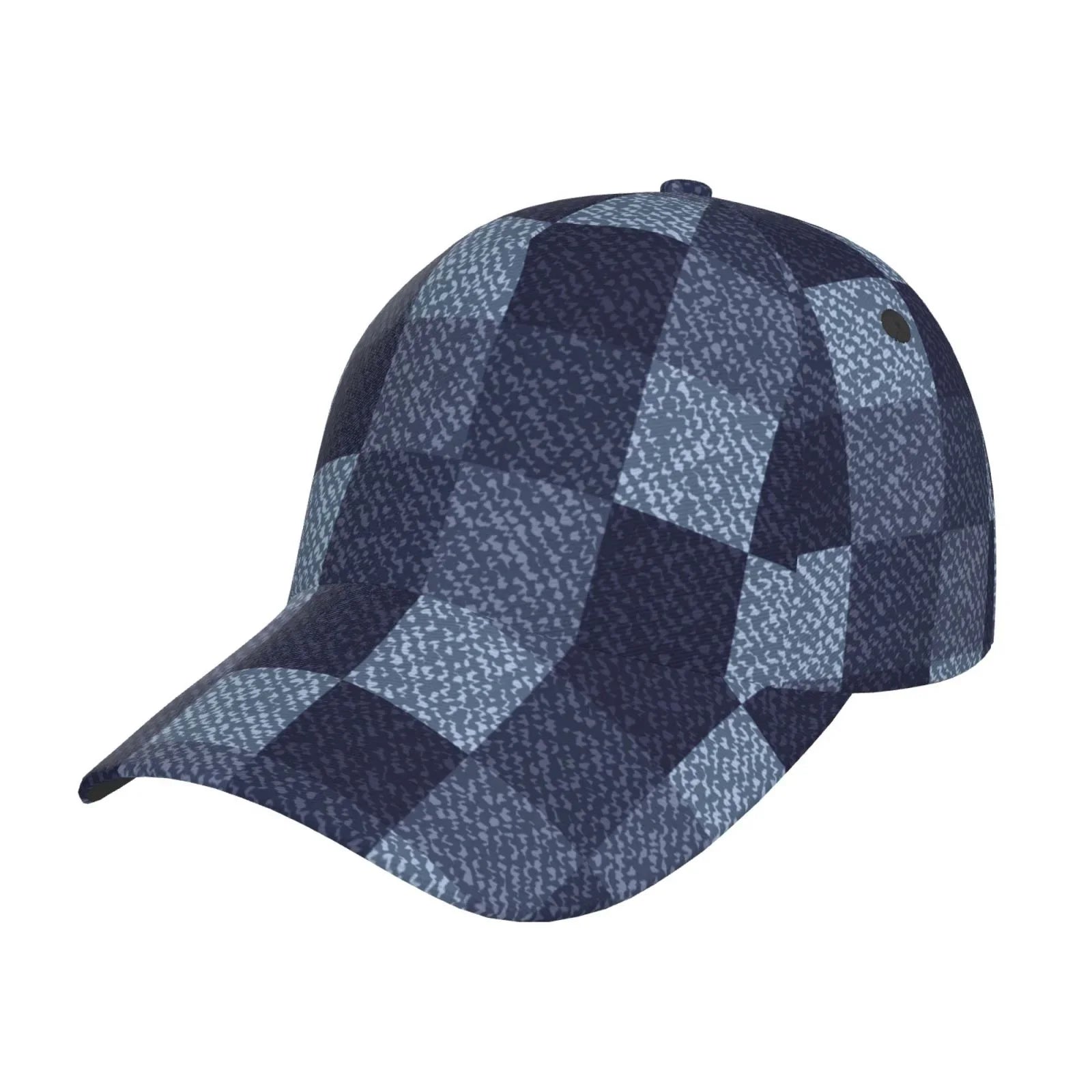 Blue Men Dad Women Cap Cotton Hat Gingham for Soft Check Haiem Headwear Buffalo design Adjustable Hats Unisex Baseball Fashion