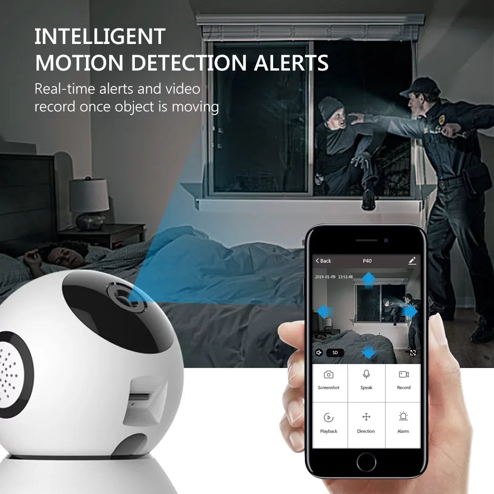 Home WiFi Monitor Baby/Pet IP AKASO Camera, with Camera, Work 1080P Camera Surveillance Alexa FHD Smart Security