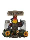 Sunflowers Chicks Decoration Shakers Rooster Pepper Hit by Country Farm & Salt DWK & Kitchen