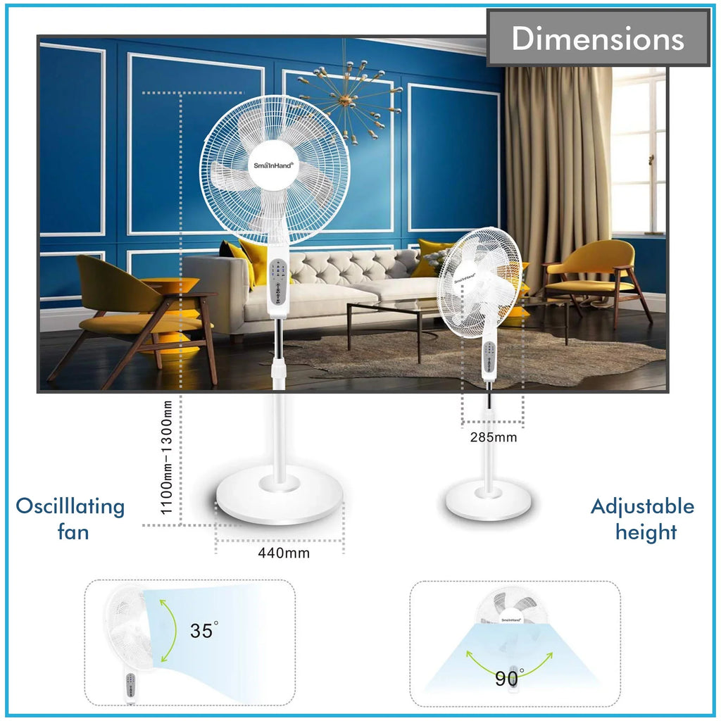 Voice Amazon Compatibe 16" Pro with Feature, Standing with WIFI Home Oscillating Fan Alexa/ Enabled Technical