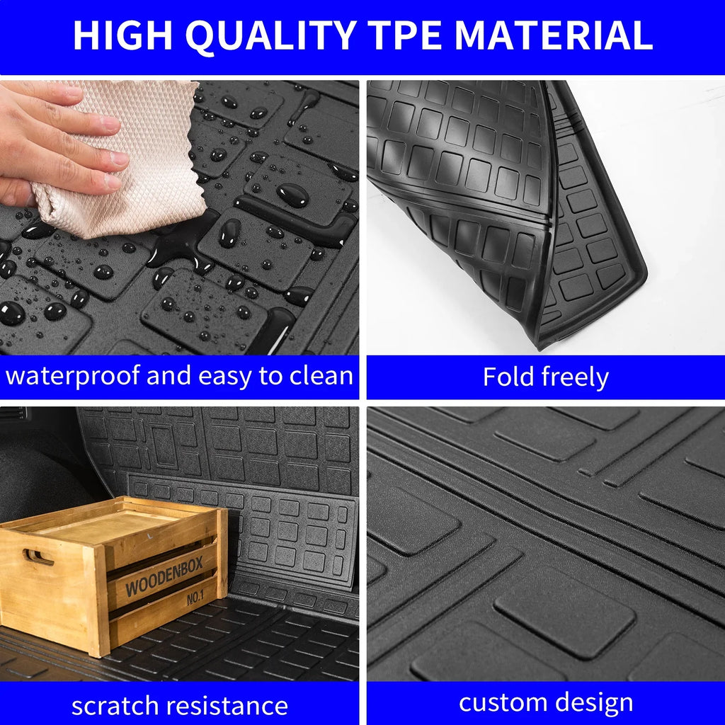 with Protector (Fit Compatible CR-V Mats) Trunk Hybrid Mat Upper Accessories 2023 Cargo Seat 2024 Liner Honda Mat Cover Deck, Honda Mat+Backrest Cargo Back CRV Trunk