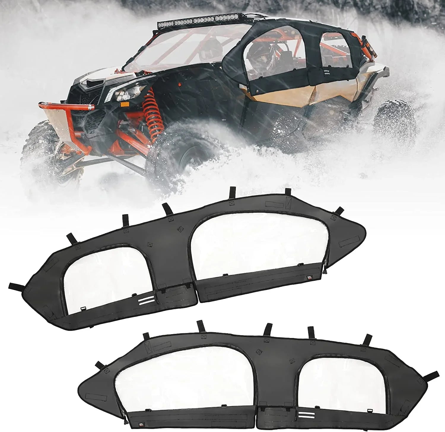 Am Enclosure Soft Kit, Upper Max Can with Set Doors 4 Cab 2017-2023 Kemimoto Models Seater Compatible top Soft UTV Door X3 Maverick