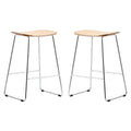 Wood 2 Counter of Modern Stool FrameSet With Elegance Eclectic HomeStock Chrome