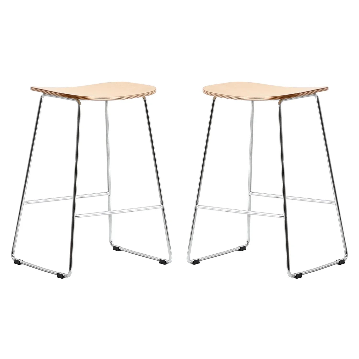 Wood 2 Counter of Modern Stool FrameSet With Elegance Eclectic HomeStock Chrome