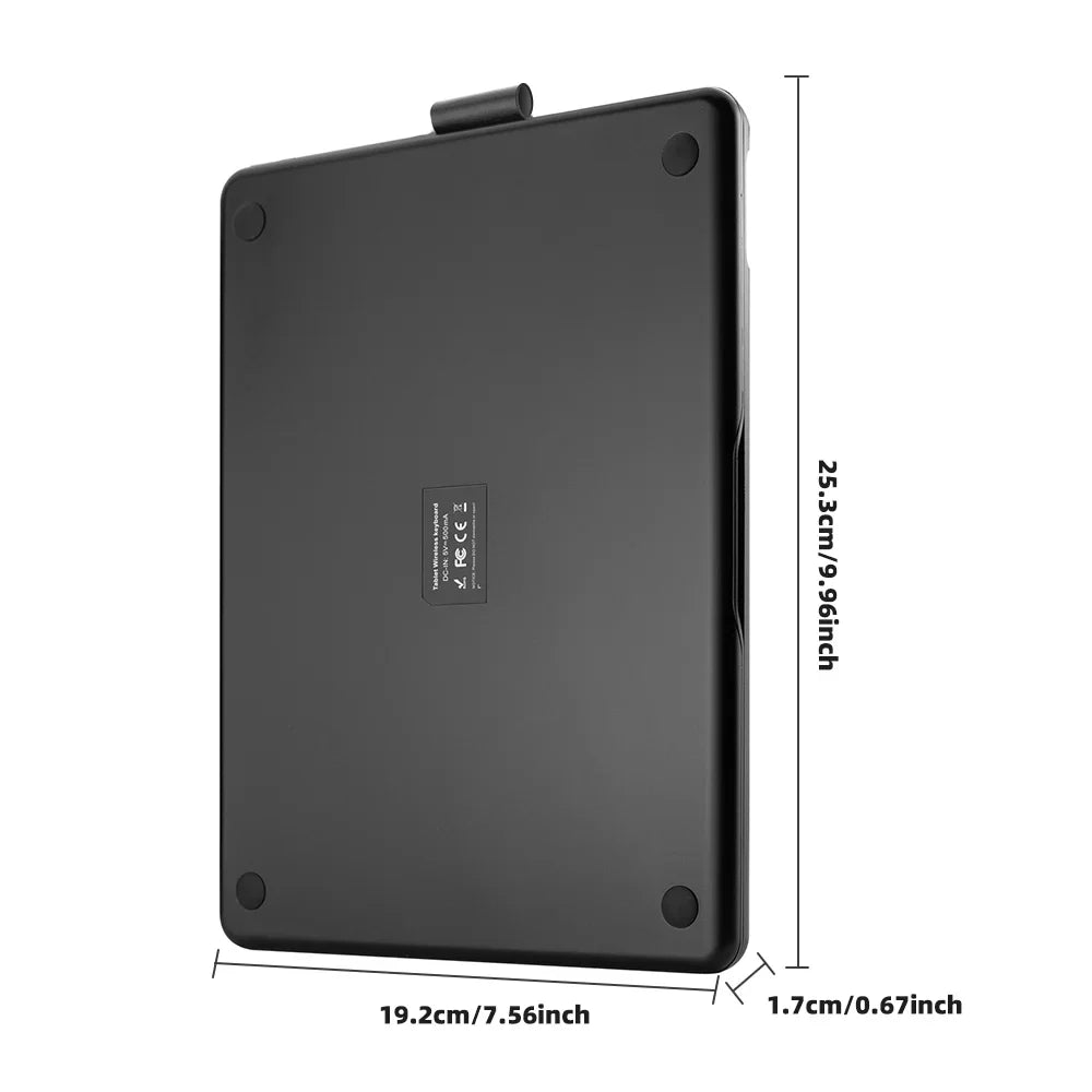with Gen iPad iPad 2019 DFITO with -Black Air 8th Gen Pencil Holder Gen iPad Pro Keyboard 10.5" 7th 2021/ and Backlit 360° Case 9th inch Keyboard, Rotatable 3 for 2020/ / 10.2