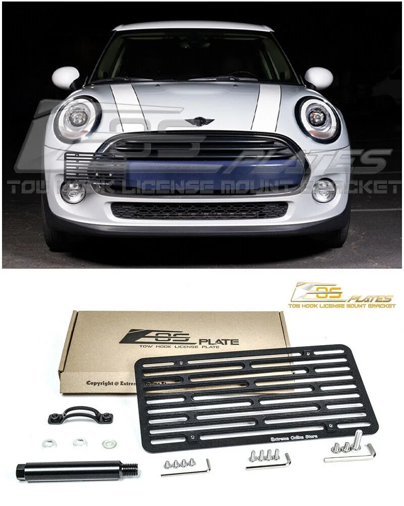 Version Hook Mini Plate for Plate | 2014-Present Tow License Online Cooper Store EOS Extreme Replacement Mount 2 Tow-119-V2 Bracket Front Bumper Relocator
