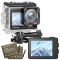 Camera 131FT CAMPARK Ultra Dual Camera Underwater Angle EIS 170 Waterproof Screen Action 24MP Wifi 4K/30FPS HD Color Wide Degree Camera